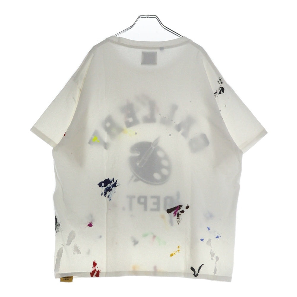 GALLERY DEPT.(ギャラリーデプト) ART DEPARTMENT TEE ペイント加工 アート デパートメント クルーネック 半袖Tシャツ カットソー ホワイト