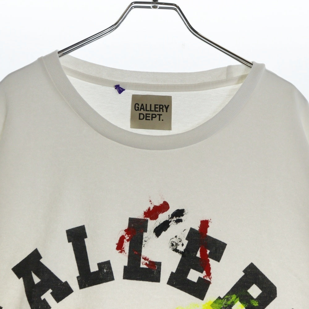GALLERY DEPT.(ギャラリーデプト) ART DEPARTMENT TEE ペイント加工 アート デパートメント クルーネック 半袖Tシャツ カットソー ホワイト