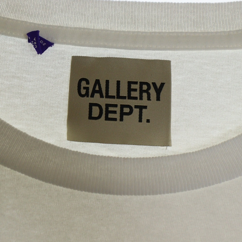 GALLERY DEPT.(ギャラリーデプト) ART DEPARTMENT TEE ペイント加工 アート デパートメント クルーネック 半袖Tシャツ カットソー ホワイト
