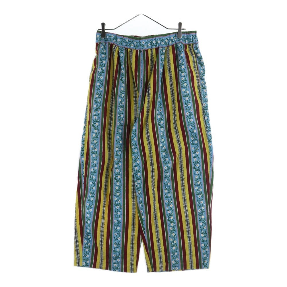 Sasquatchfabrix.(サスクワッチファブリックス) 25SS EASY PANTS MEXICAN FLOWER STRIPE -SUN FLOWER- メキシカンフラワーストライプ イージーパンツ サンフラワー
