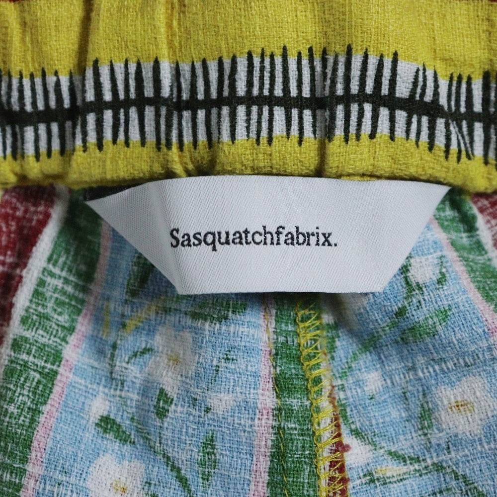 Sasquatchfabrix.(サスクワッチファブリックス) 25SS EASY PANTS MEXICAN FLOWER STRIPE -SUN FLOWER- メキシカンフラワーストライプ イージーパンツ サンフラワー