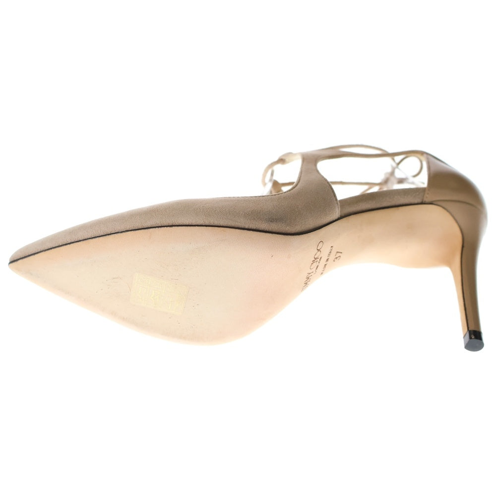 JIMMY CHOO(ジミーチュウ) LANCE ランス ポインテッドトゥ スウェード ハイヒール パンプス レディース ベージュ