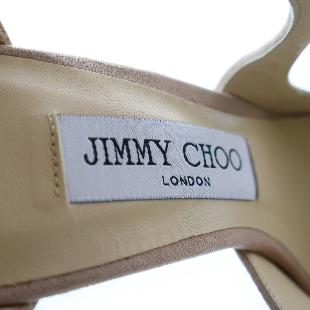 JIMMY CHOO(ジミーチュウ) LANCE ランス ポインテッドトゥ スウェード ハイヒール パンプス レディース ベージュ
