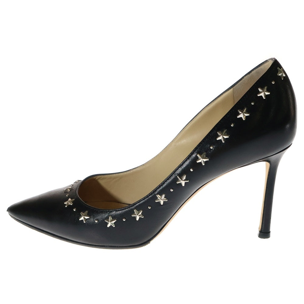 JIMMY CHOO(ジミーチュウ) スター スタッズ レザー ハイヒール パンプス レディース ブラック