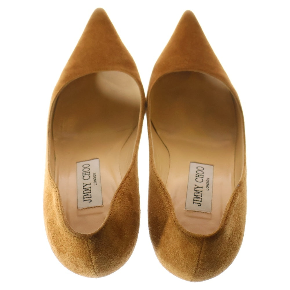 JIMMY CHOO(ジミーチュウ) AGNES アグネス ポインテッドトゥ スウェード ハイヒール パンプス レディース ブラウン