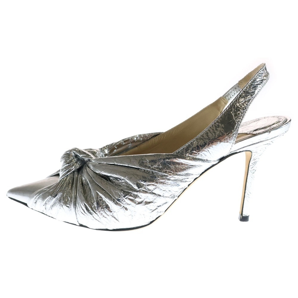 JIMMY CHOO(ジミーチュウ) ANNABELL アナベル スリングバック ポインテッドトゥ ハイヒール パンプス レディース シルバー