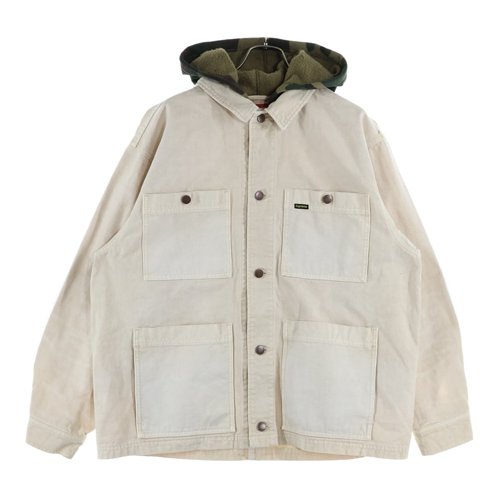 SUPREME(シュプリーム) 25SS Worn Hooded Chore Coat 日本製 カモ柄ウォーンフーデッド チョアコート ベージュ/カーキ