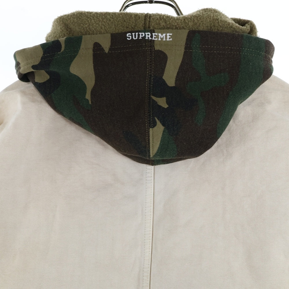 SUPREME(シュプリーム) 25SS Worn Hooded Chore Coat 日本製 カモ柄ウォーンフーデッド チョアコート ベージュ/カーキ