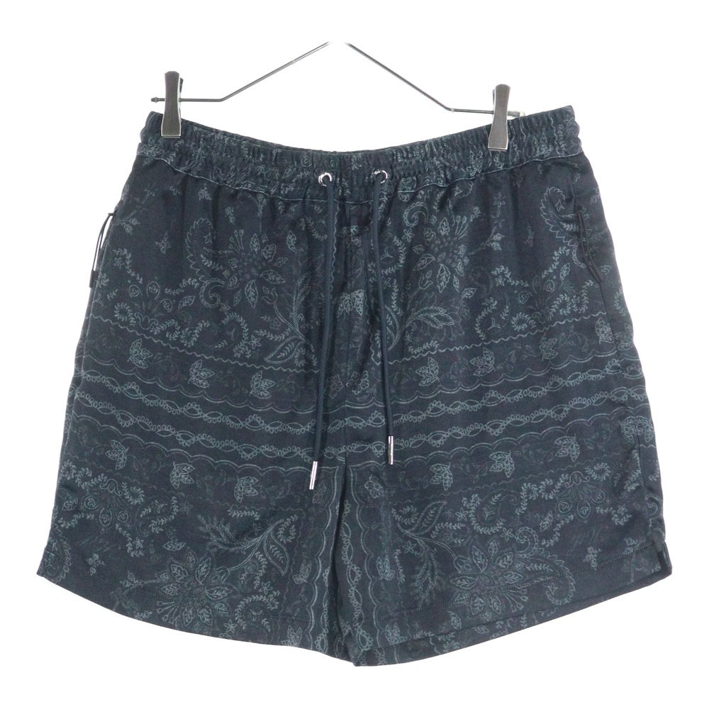KITH(キス) PANELLE BANDANA ACTIVE SHORT バンダナパネル アクティブショーツ ハーフパンツ ブラック KHM060969