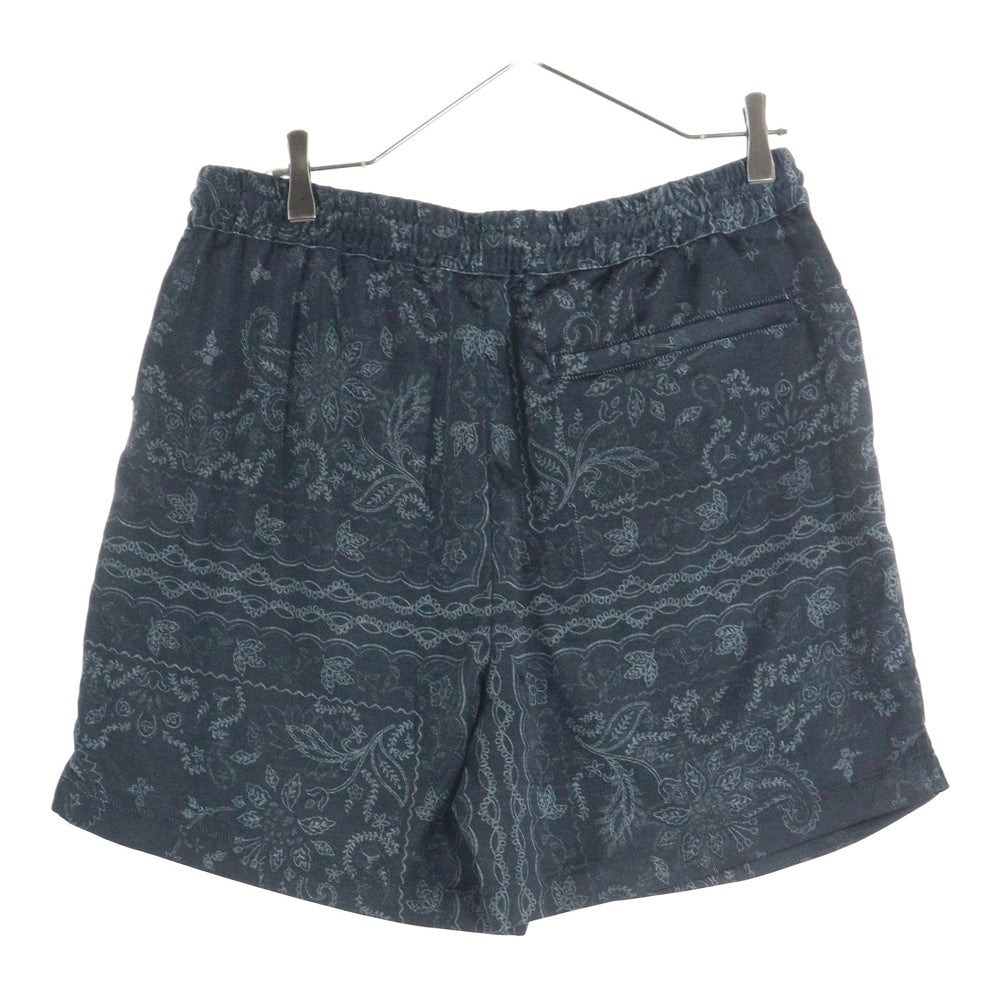 KITH(キス) PANELLE BANDANA ACTIVE SHORT バンダナパネル アクティブショーツ ハーフパンツ ブラック KHM060969