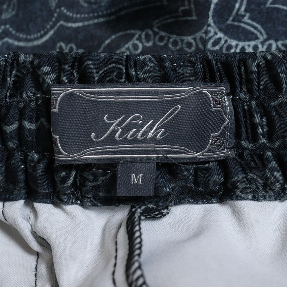 KITH(キス) PANELLE BANDANA ACTIVE SHORT バンダナパネル アクティブショーツ ハーフパンツ ブラック KHM060969
