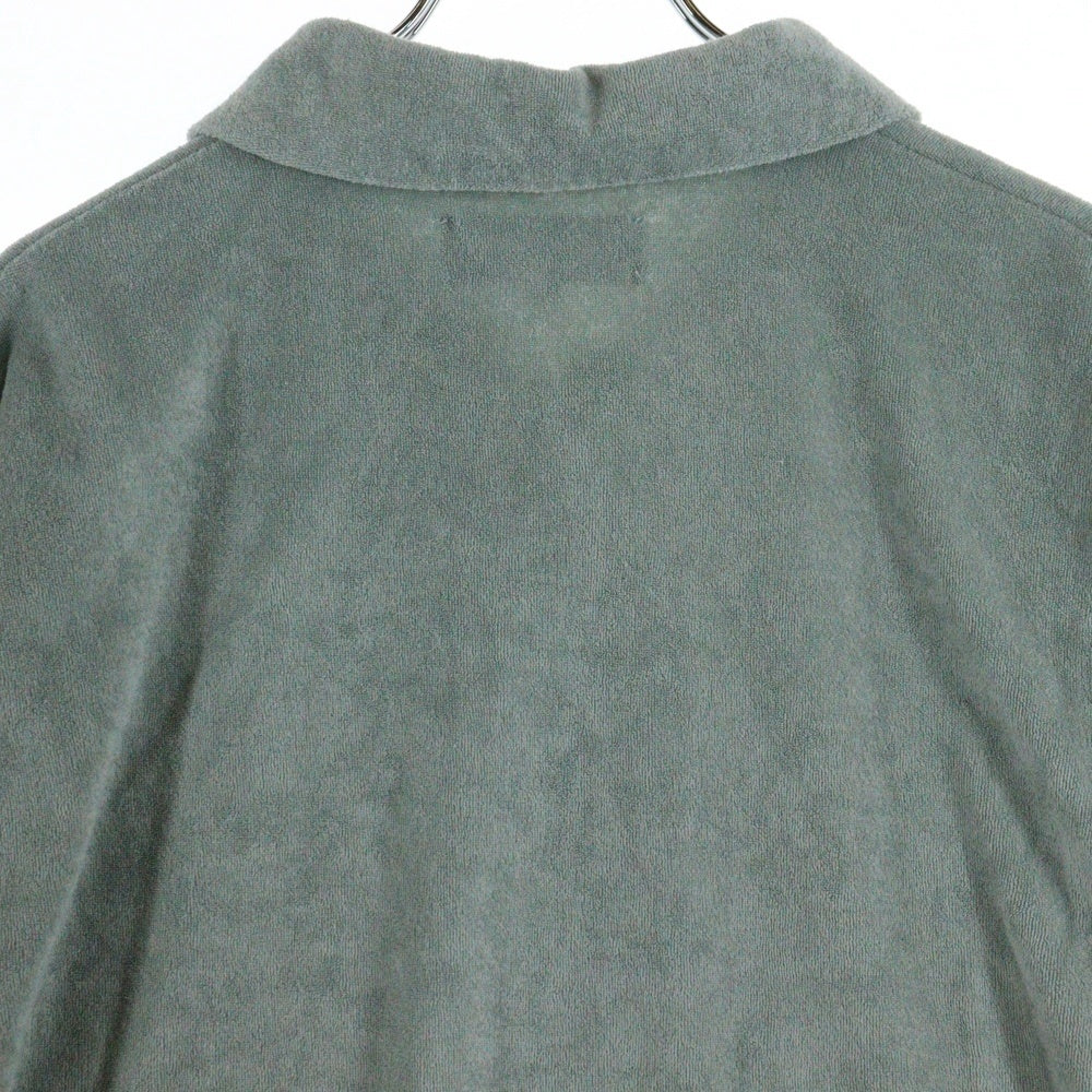 KITH(キス) 25SS PLUSH TERRY LEO POLO パイル地 ロゴ刺繍 半袖ポロシャツ グリーン KHM033646