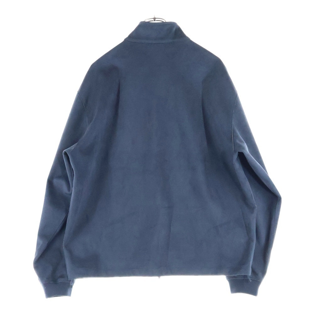 KITH(キス) 24AW BONDED MICROSUEDE ALI TRACK JACKET ロゴ刺繍 ボンデッド マイクロスエード トラックジャケット ダークグレー KHM010664
