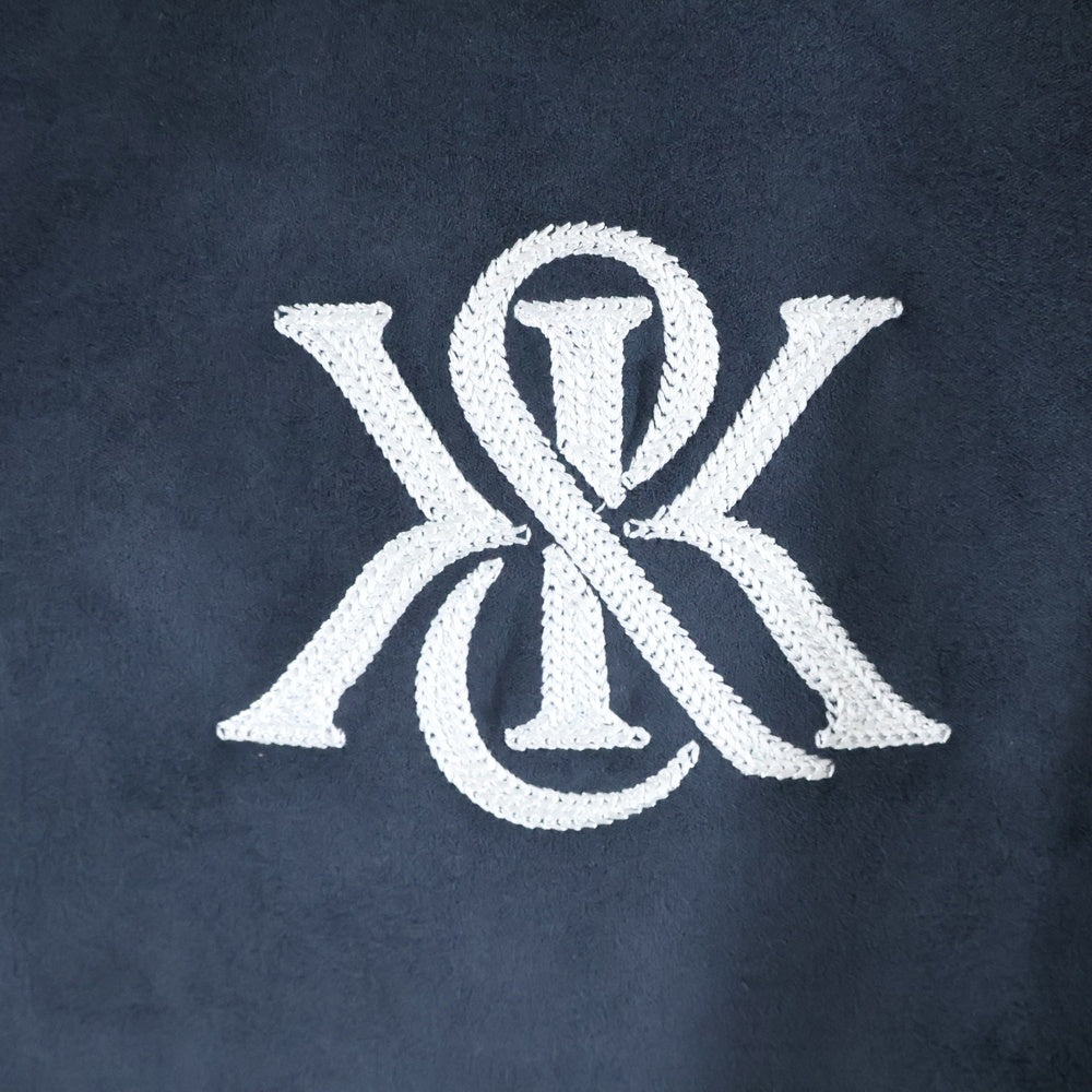 KITH(キス) 24AW BONDED MICROSUEDE ALI TRACK JACKET ロゴ刺繍 ボンデッド マイクロスエード トラックジャケット ダークグレー KHM010664