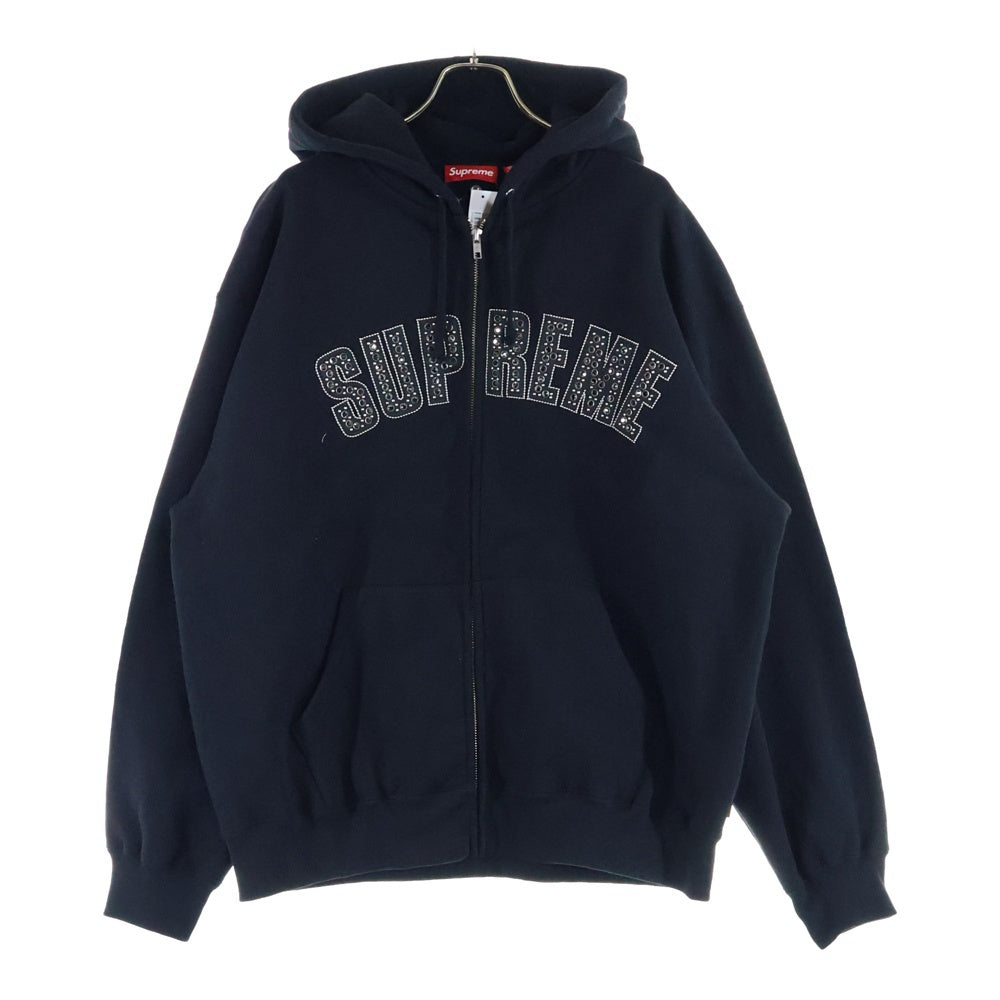SUPREME(シュプリーム) 25SS B.B. Simon Zip Up Hooded Sweatshirt ビービーサイモン フロントロゴ スウェット ジップアップパーカー ブラック