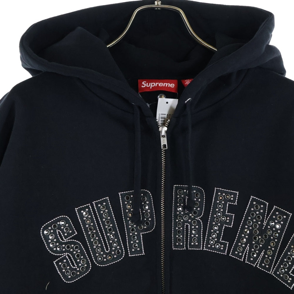 SUPREME(シュプリーム) 25SS B.B. Simon Zip Up Hooded Sweatshirt ビービーサイモン フロントロゴ スウェット ジップアップパーカー ブラック