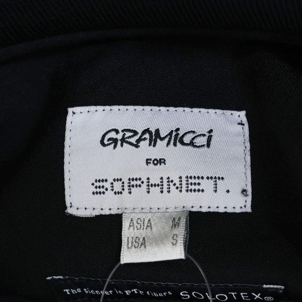SOPHNET.(ソフネット) 22AW ×GRAMICCI BINCHOTAN CREW TOP 備長炭 ウール混 長袖クルーネックネックプルオーバートップ ブラック SOPH-222090