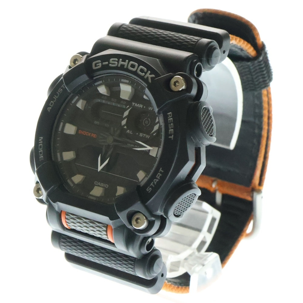 CASIO G-SHOCK(カシオ ジーショック) ソーラー アナデジ 20気圧防水 腕時計 ブラック/オレンジ GA-900C-1A4JF
