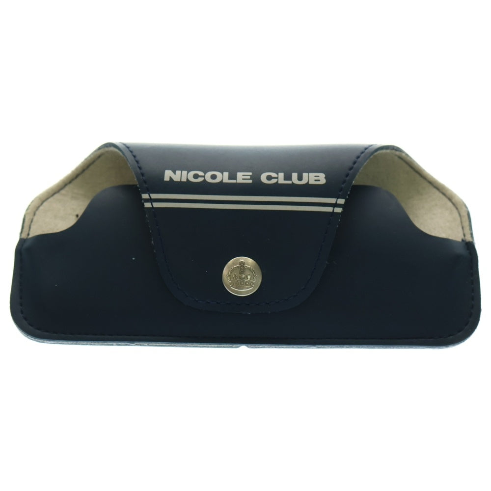 NICOLE CLUB(ニコル クラブ) オーバルフレーム サングラス 眼鏡 アイウェア ブラック/シルバー 1110