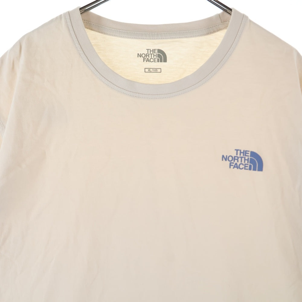 THE NORTH FACE(ザノースフェイス) 両面ロゴプリント クルーネック 半袖Tシャツ カットソー ベージュ NT7UM20D