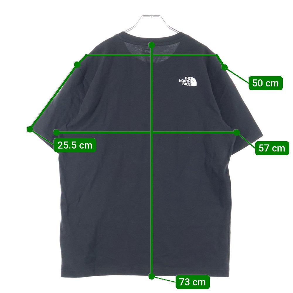 THE NORTH FACE(ザノースフェイス) 両面ロゴプリント クルーネック 半袖Tシャツ カットソー ブラック NT7UP47A