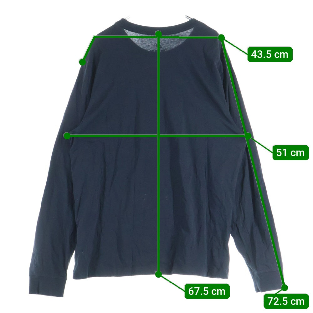 NIKE(ナイキ) ロゴ刺繍 コットン クルーネック 長袖Tシャツ カットソー ブラック AR5194-010