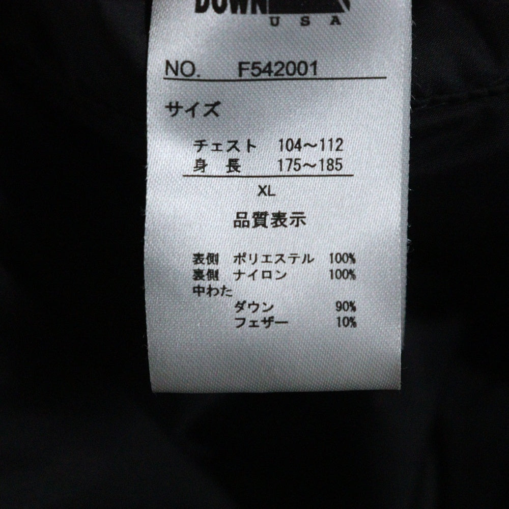 FIRST DOWN(ファーストダウン) BUBBLE DOWN JACKET MICROFT マイクロフト バブル ダウンジャケット ブラック F542001