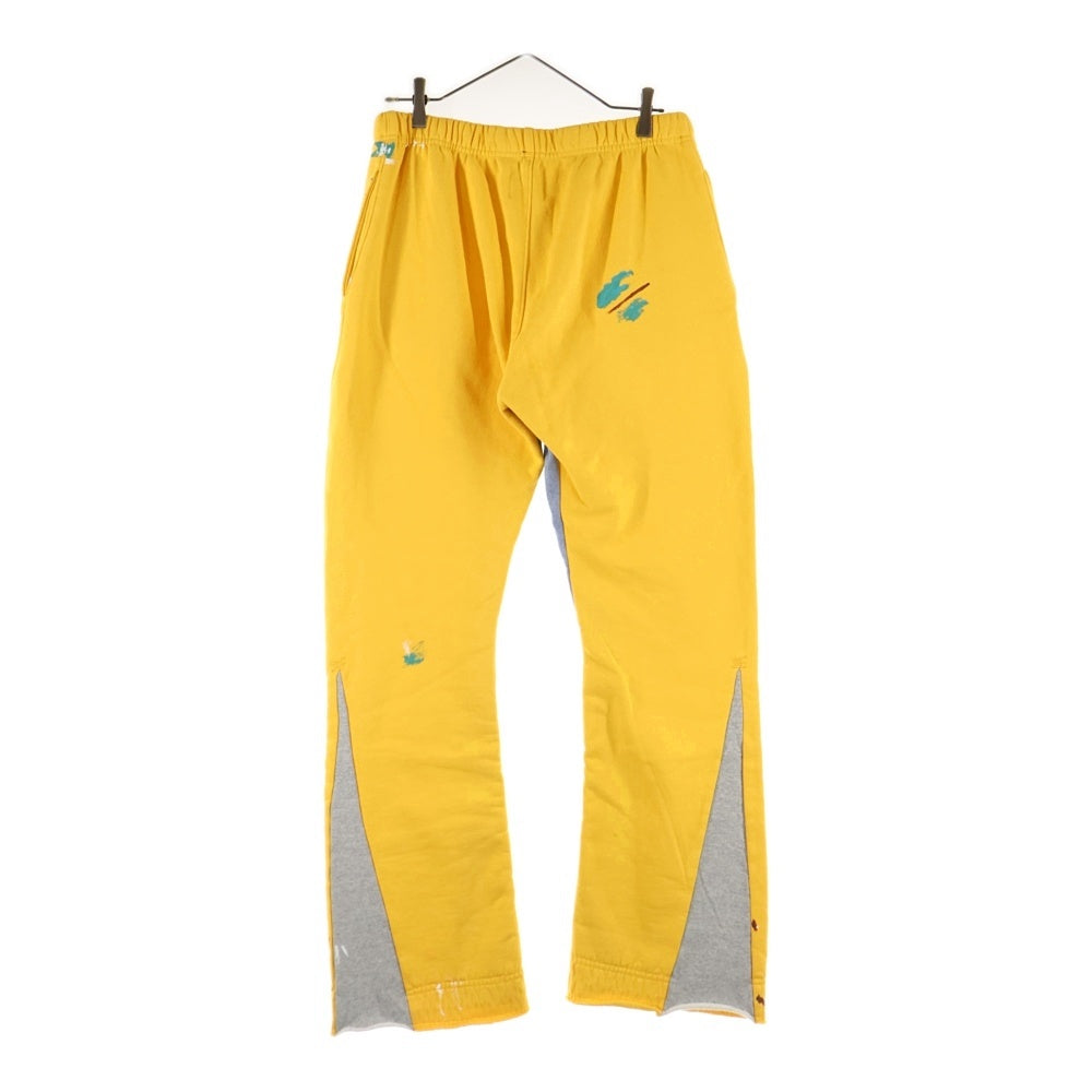 GALLERY DEPT.(ギャラリーデプト) GD LOGO PAINTED FLARE SWEAT PANTS ロゴプリント ペイント加工 フレアスウェットパンツ イエロー