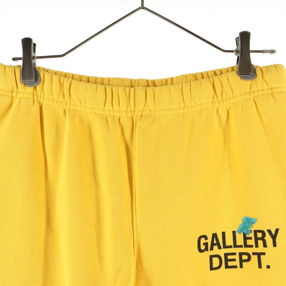 GALLERY DEPT.(ギャラリーデプト) GD LOGO PAINTED FLARE SWEAT PANTS ロゴプリント ペイント加工 フレアスウェットパンツ イエロー