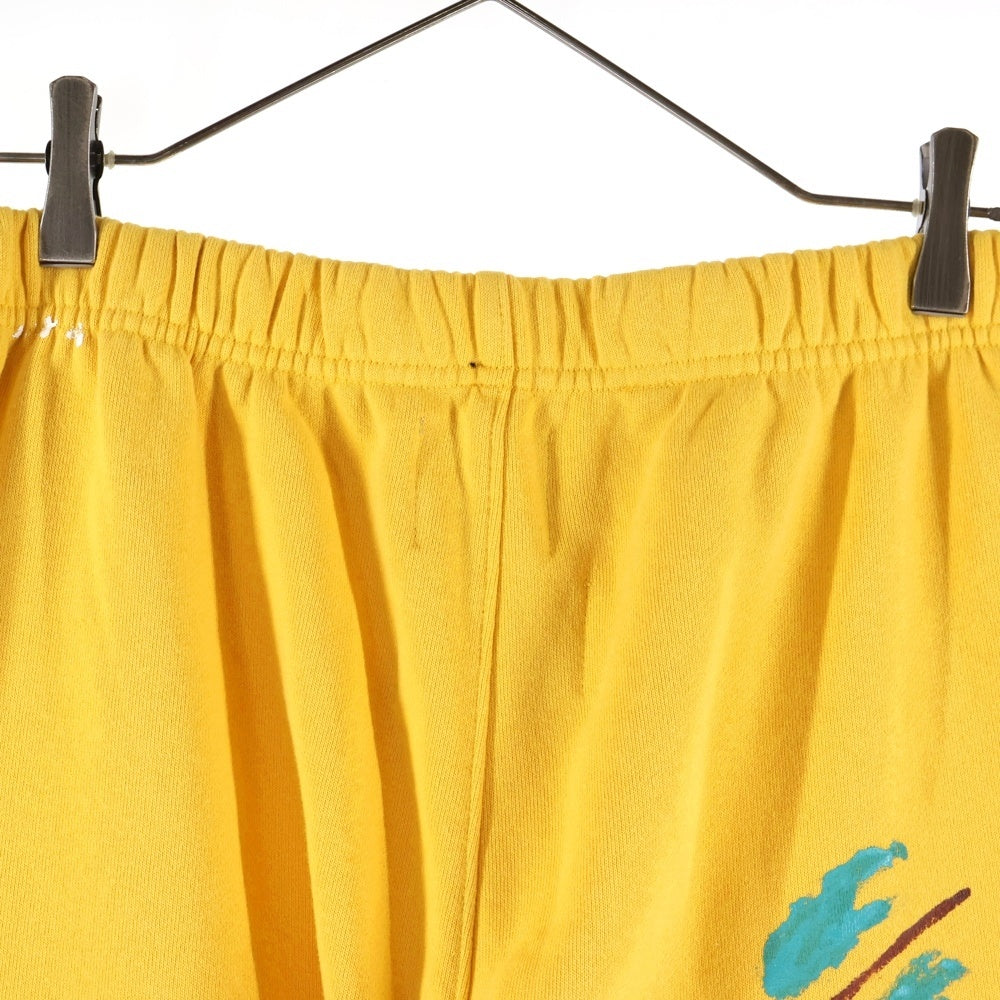 GALLERY DEPT.(ギャラリーデプト) GD LOGO PAINTED FLARE SWEAT PANTS ロゴプリント ペイント加工 フレアスウェットパンツ イエロー