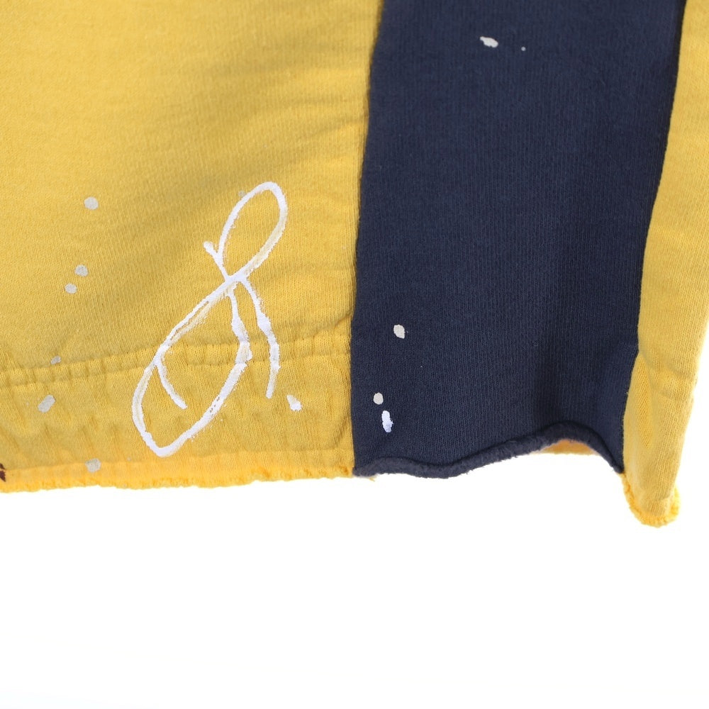 GALLERY DEPT.(ギャラリーデプト) GD LOGO PAINTED FLARE SWEAT PANTS ロゴプリント ペイント加工 フレアスウェットパンツ イエロー