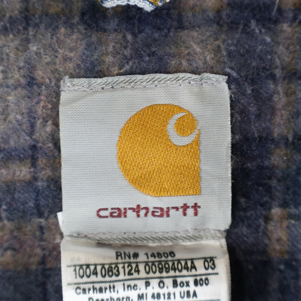 CARHARTT(カーハート) DENIM ACTIVE JACKET デニムアクティブジャケット 裏地ブランケット ジップアップフーデッドジャケット インディゴ J139 DST