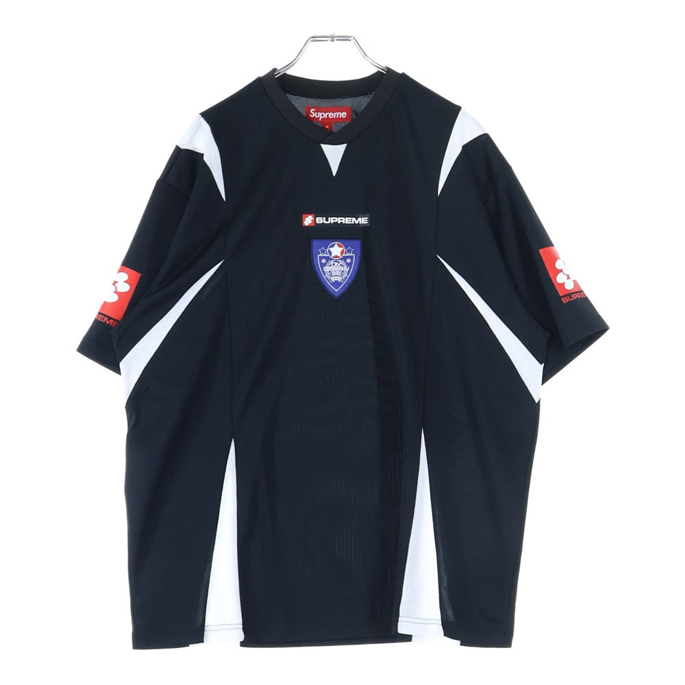 SUPREME(シュプリーム) 24AW Crest Soccer Jersey クレスト サッカージャージ 半袖Tシャツ カットソー ブラック