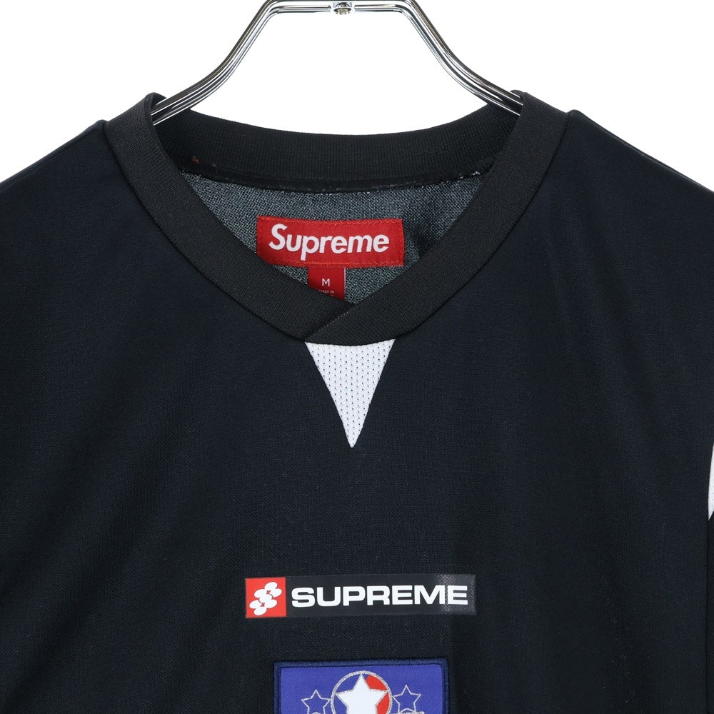 SUPREME(シュプリーム) 24AW Crest Soccer Jersey クレスト サッカージャージ 半袖Tシャツ カットソー ブラック