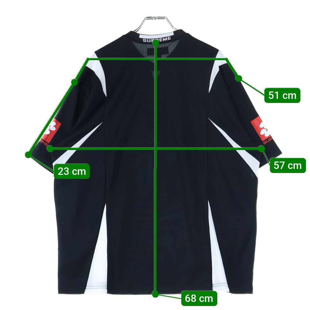 SUPREME(シュプリーム) 24AW Crest Soccer Jersey クレスト サッカージャージ 半袖Tシャツ カットソー ブラック