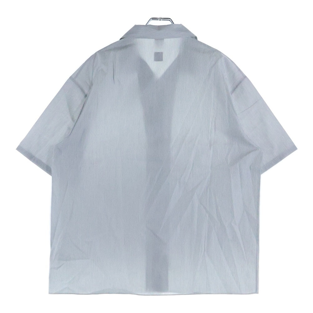 OVY(オヴィー) Stripe Open Collar Short Sleeve Shirt オヴィー ストライプオープンカラー 半袖シャツ グレー