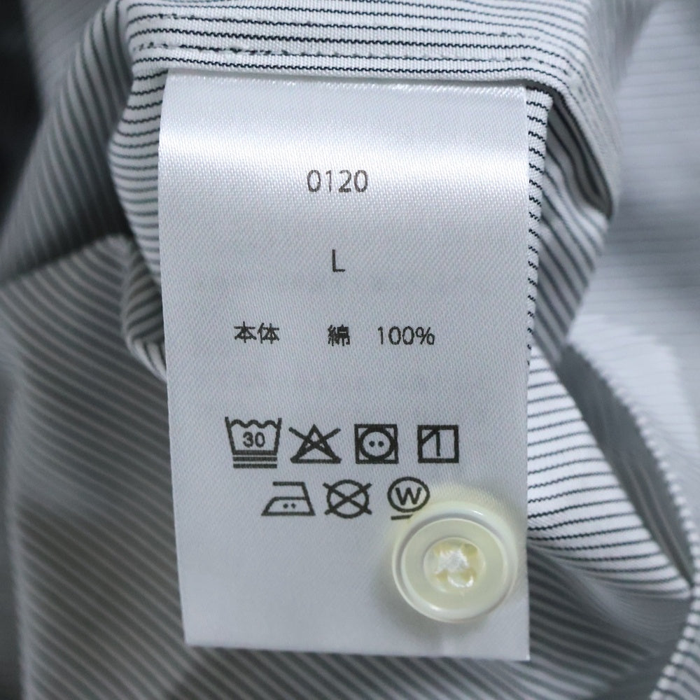 OVY(オヴィー) Stripe Open Collar Short Sleeve Shirt オヴィー ストライプオープンカラー 半袖シャツ グレー