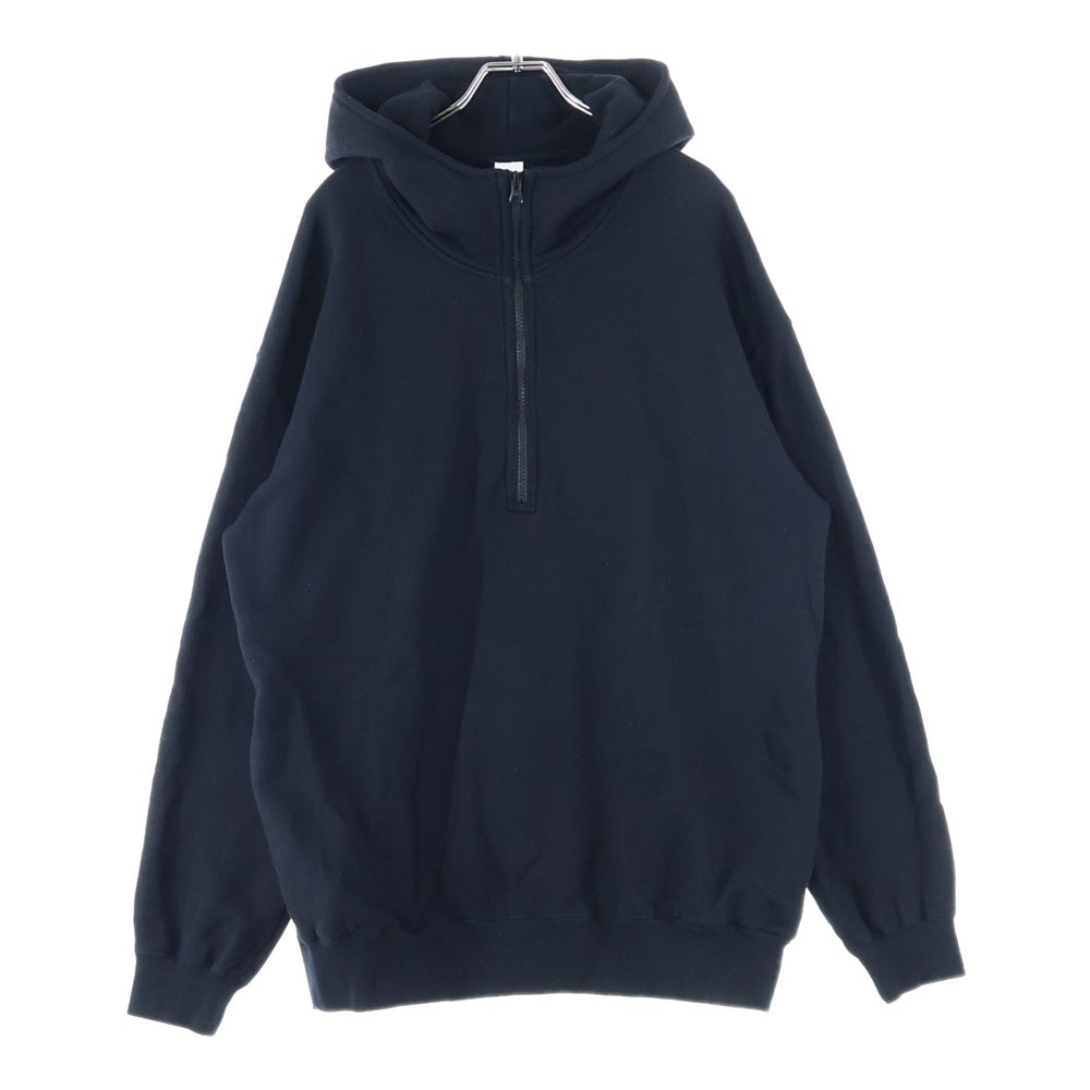 OVY(オヴィー) French Terry Half Zip Hoodie オヴィー フレンチテリー ハーフジップフーディー パーカー ブラック