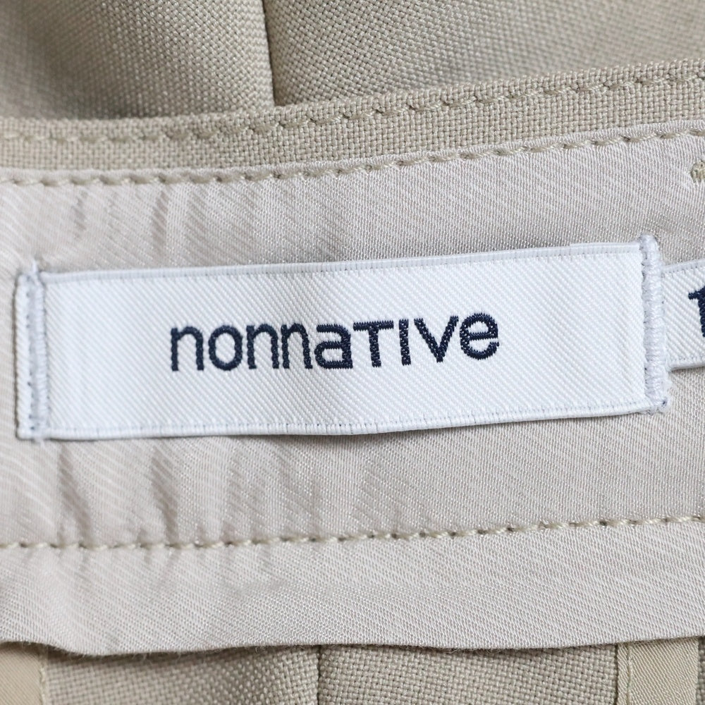 nonnative(ノンネイティブ) OFFICER CHINO SHORTS POLY WEATHER オフィサー チノ ポリウェザー ショーツ ハーフパンツ ベージュ NN-P4618