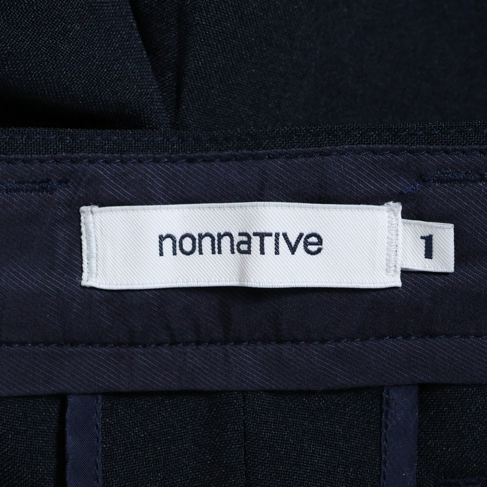 nonnative(ノンネイティブ) OFFICER CHINO SHORTS POLY WEATHER オフィサー チノ ポリウェザー ショーツ ハーフパンツ ブラック NN-P4618