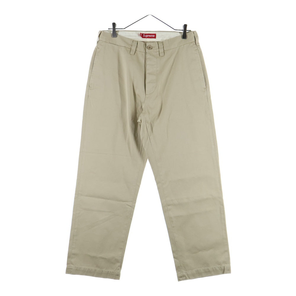 SUPREME(シュプリーム) 25AW CHINO PANT チノ ロゴエンブロイダリー パンツ ベージュ