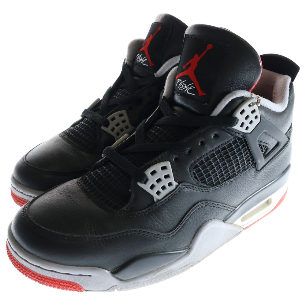 NIKE(ナイキ) AIR JORDAN 4 RETRO BRED REIMAGINED エアジョーダン レトロ ブレッドリイマジンド ハイカットスニーカー ブラック/レッド US9/27cm FV5029-006