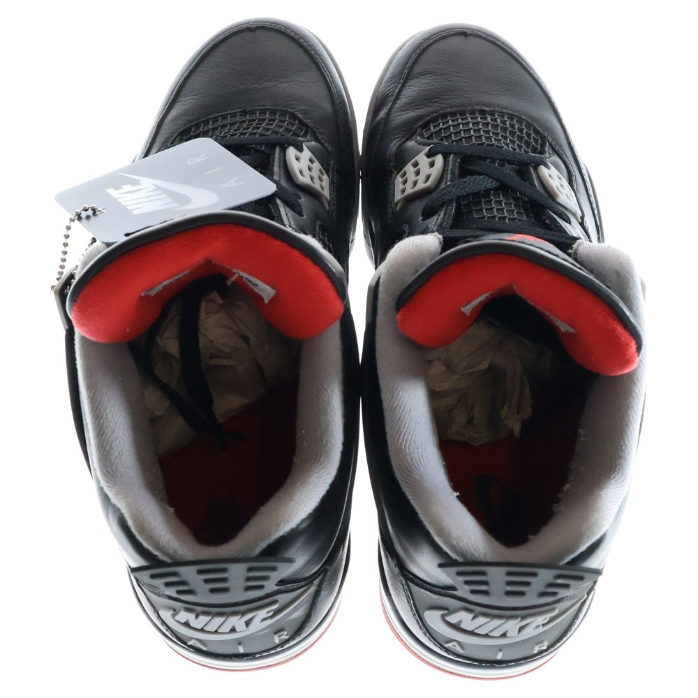 NIKE(ナイキ) AIR JORDAN 4 RETRO BRED REIMAGINED エアジョーダン レトロ ブレッドリイマジンド ハイカットスニーカー ブラック/レッド US9/27cm FV5029-006