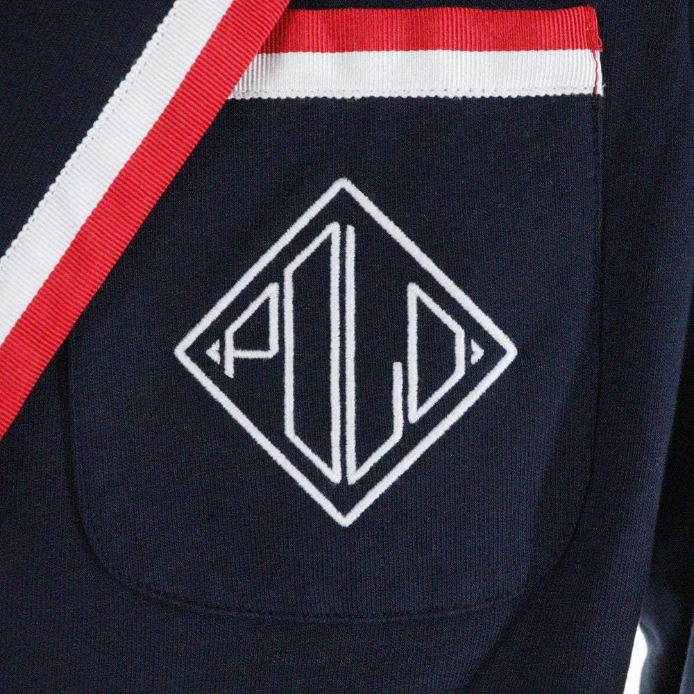 POLO RALPH LAUREN(ポロラルフローレン) グログラントリム テリー ブレザー コットン テーラードジャケット ブルー/レッド/ホワイト