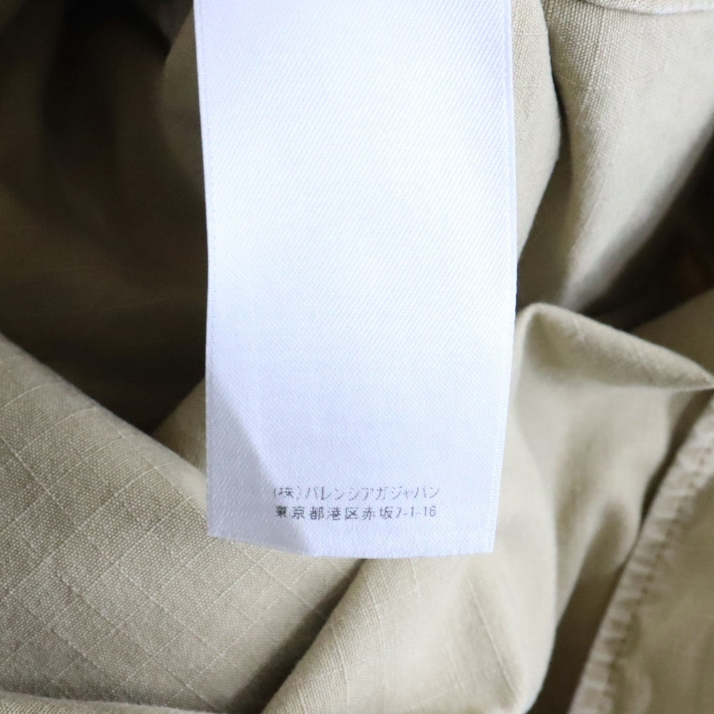 BALENCIAGA(バレンシアガ) 20AW リップストップ コクーンシャツ ベージュ 642306