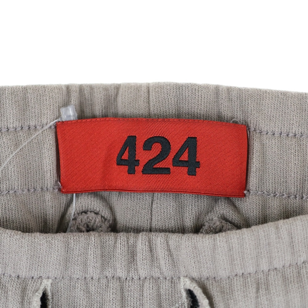 424(フォートゥーフォー) ロゴ刺繍 スウェットパンツ グレージュ