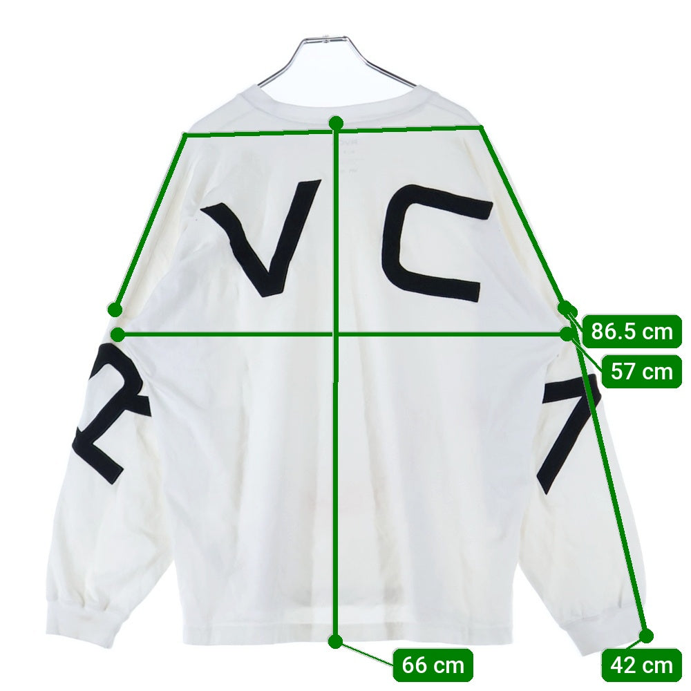 RVCA(ルーカ) バックロゴプリント 長袖Tシャツ カットソー ホワイト