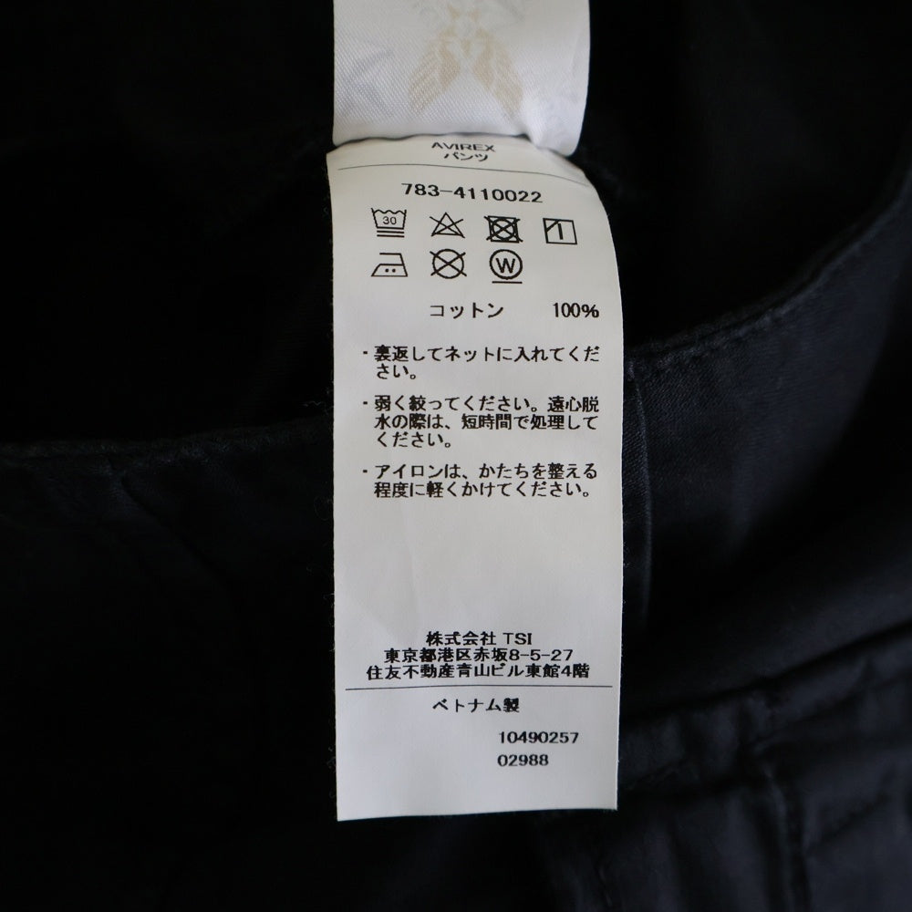 AVIREX(アヴィレックス) コットン マルチポケット カーゴパンツ ブラック 783-4110022