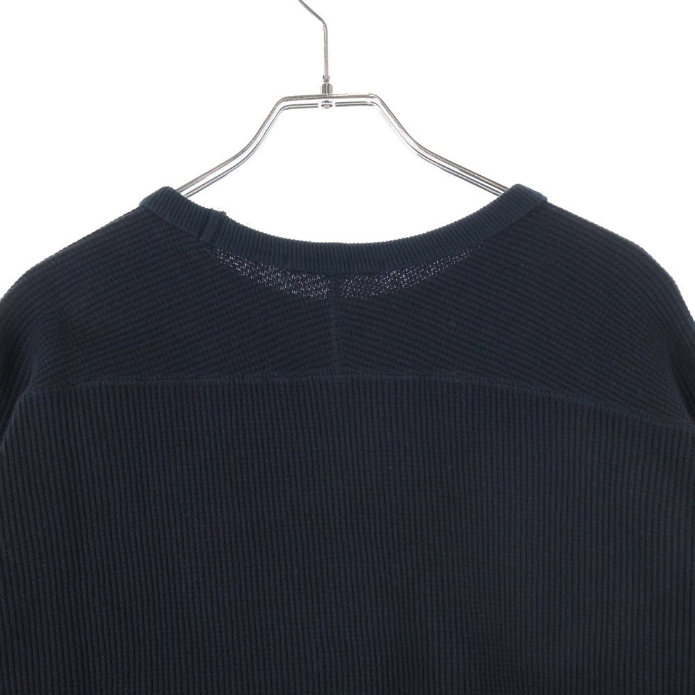 UNIFORM EXPERIMENT(ユニフォームエクスペリメント) THERMAL TOP サーマル ワッフル クルーネック カッソー 長袖Tシャツ ブラック UE-250045