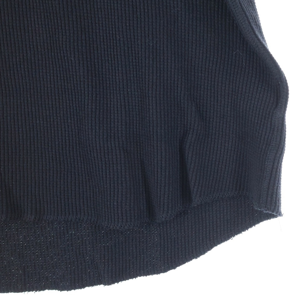 UNIFORM EXPERIMENT(ユニフォームエクスペリメント) THERMAL TOP サーマル ワッフル クルーネック カッソー 長袖Tシャツ ブラック UE-250045